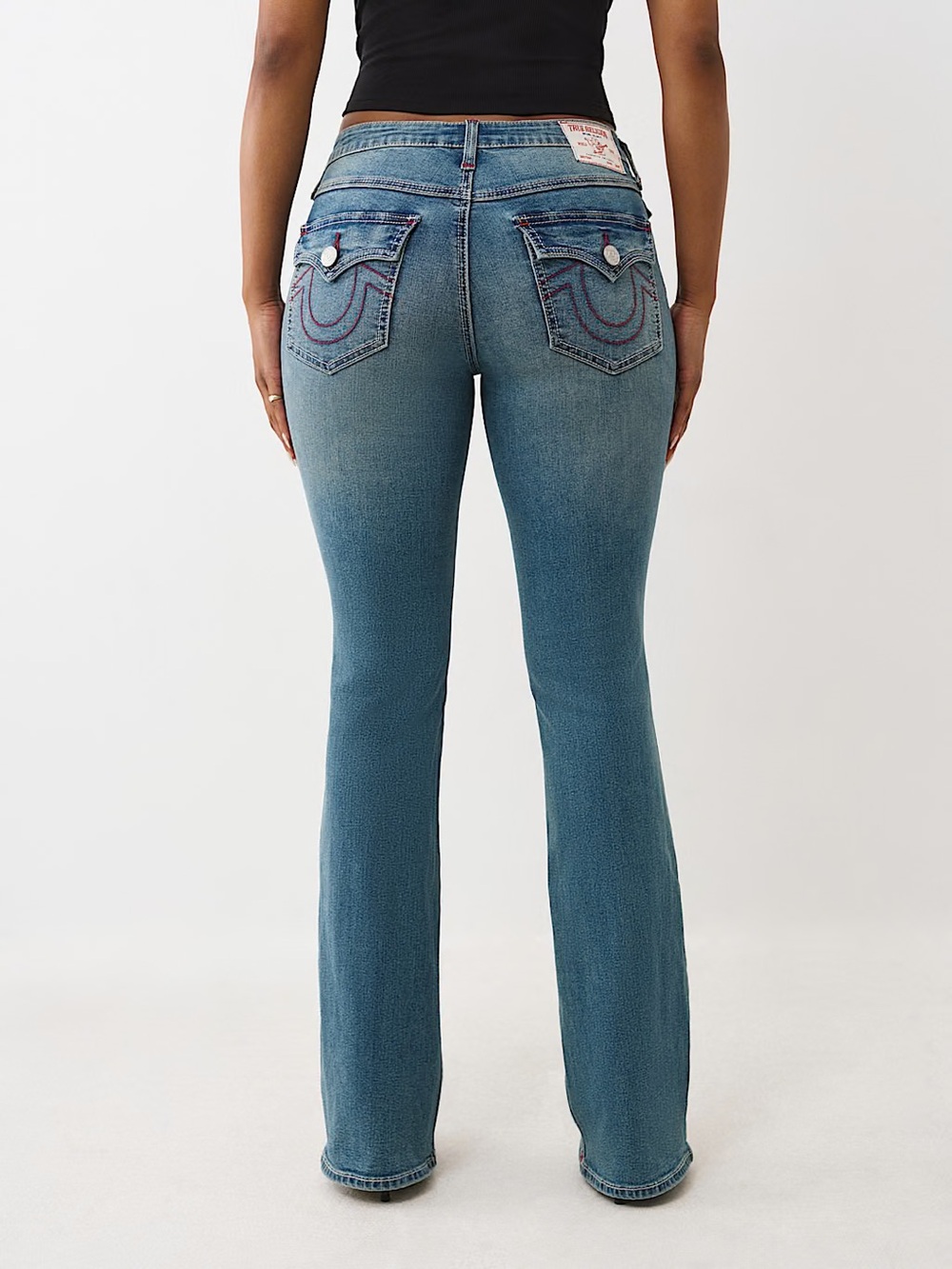 True Religion Women's Denim Jeans with Tan Accents